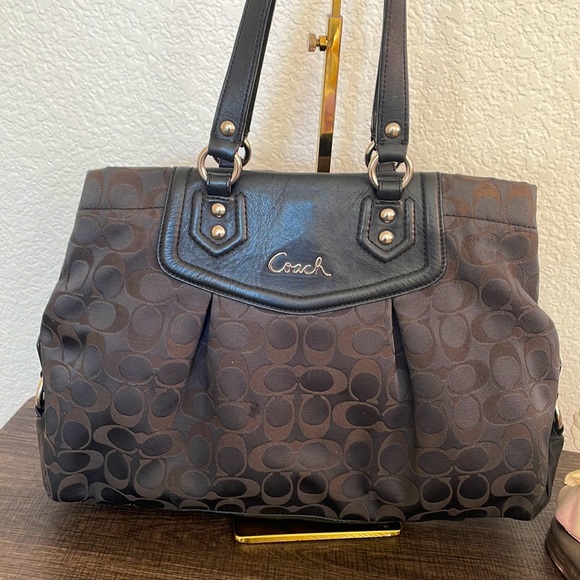 Coach Handbag Dark Brown - Picture 1 of 9